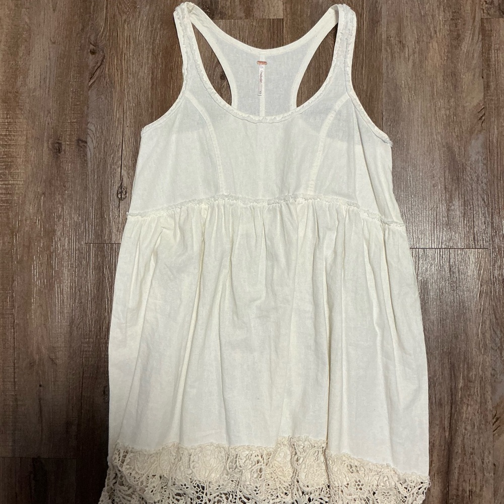 Free People Elegant White Lace Dress